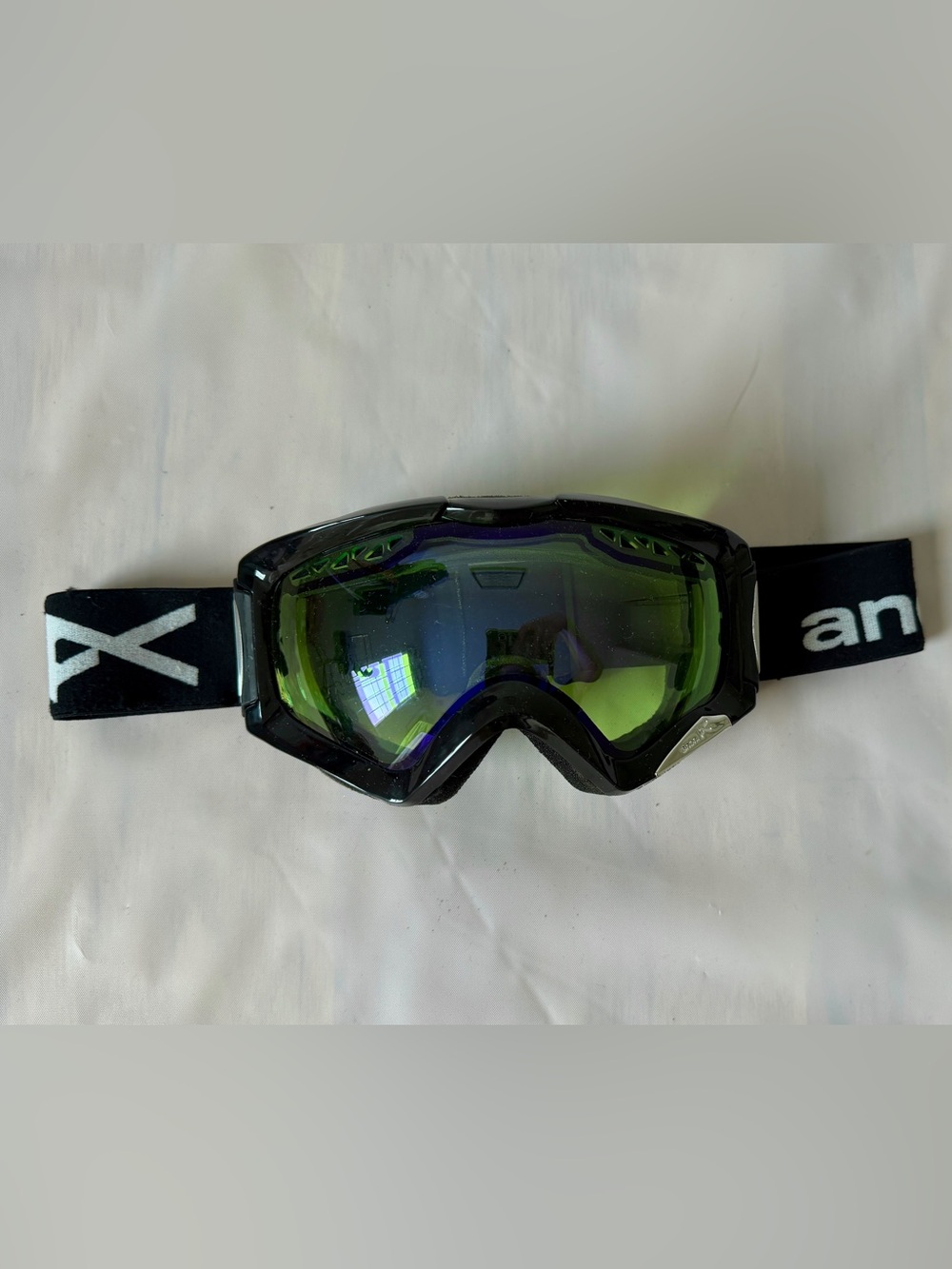 Anon Ski Snowboard Goggles Green Black Transparent Lenses Adult Unisex